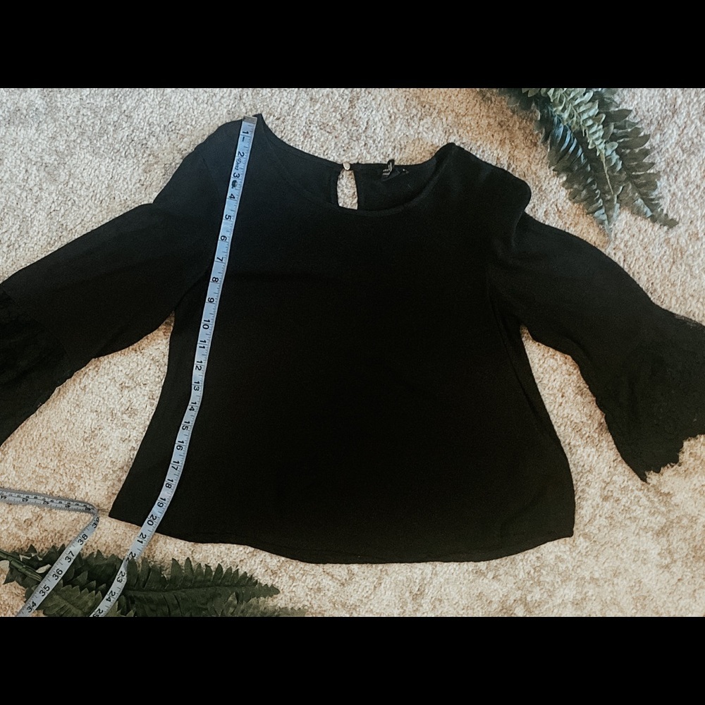 Black blouse 3/4 Sleeve with Lace